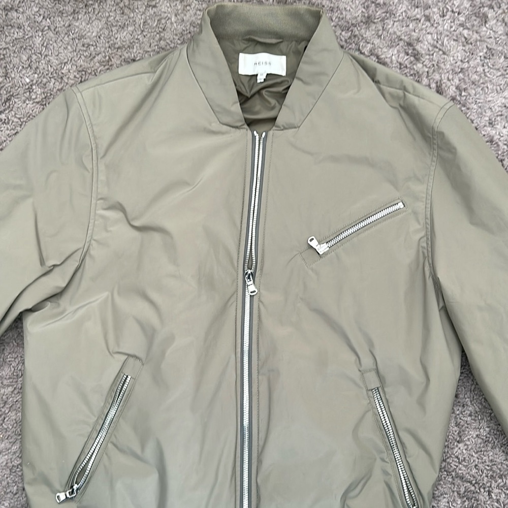 Men’s reiss green bomber jacket